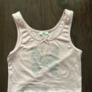 Nordstrom Women’s Pink Butterfly Crop Top